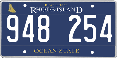 RI license plate 948254