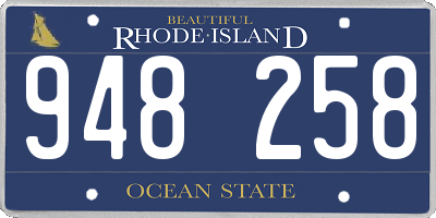 RI license plate 948258