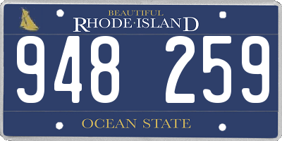 RI license plate 948259