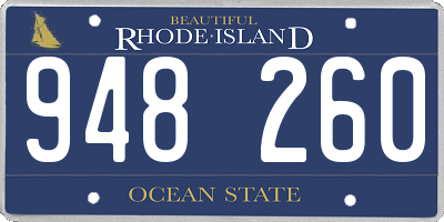RI license plate 948260