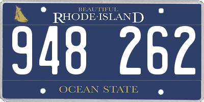 RI license plate 948262