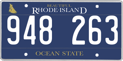 RI license plate 948263