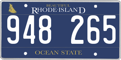 RI license plate 948265