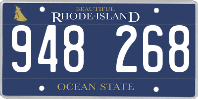 RI license plate 948268