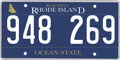 RI license plate 948269