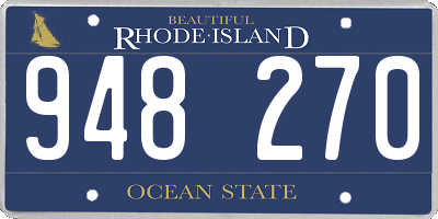RI license plate 948270