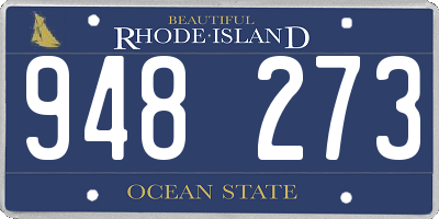 RI license plate 948273