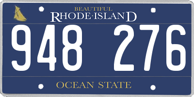 RI license plate 948276