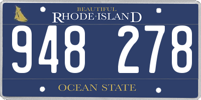 RI license plate 948278