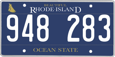 RI license plate 948283
