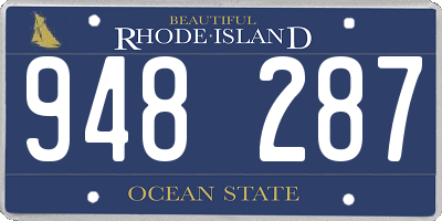RI license plate 948287