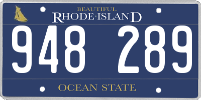 RI license plate 948289