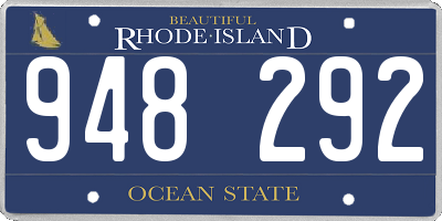 RI license plate 948292