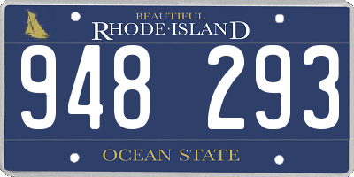 RI license plate 948293