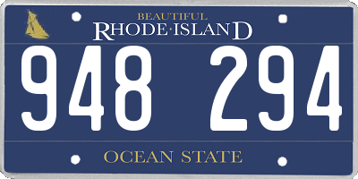 RI license plate 948294