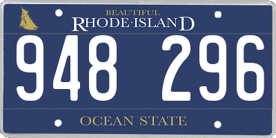RI license plate 948296