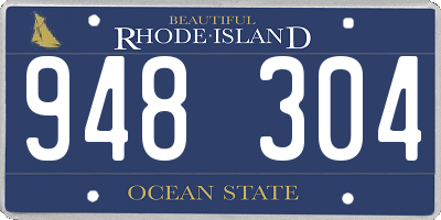RI license plate 948304