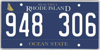 RI license plate 948306