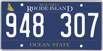 RI license plate 948307