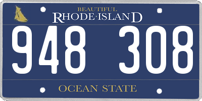 RI license plate 948308