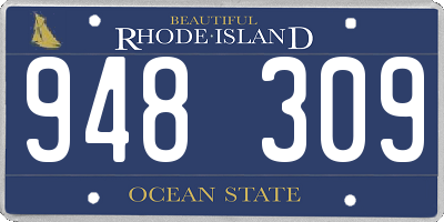 RI license plate 948309