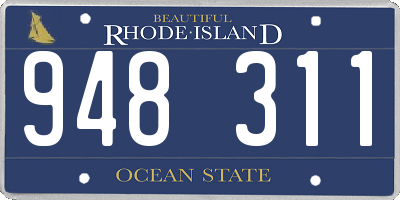 RI license plate 948311