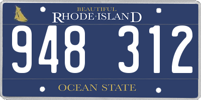 RI license plate 948312