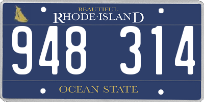 RI license plate 948314