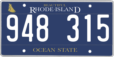 RI license plate 948315