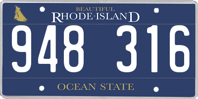 RI license plate 948316