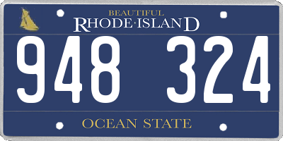 RI license plate 948324