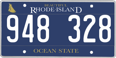 RI license plate 948328