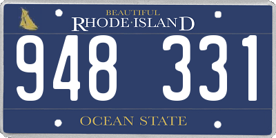 RI license plate 948331