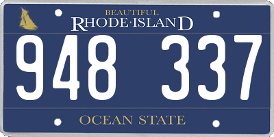 RI license plate 948337