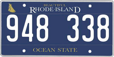 RI license plate 948338