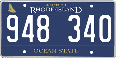RI license plate 948340