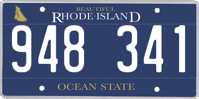 RI license plate 948341