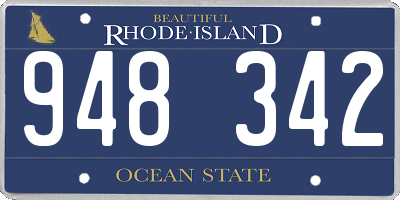 RI license plate 948342