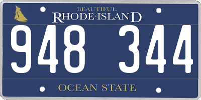 RI license plate 948344