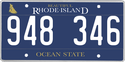 RI license plate 948346