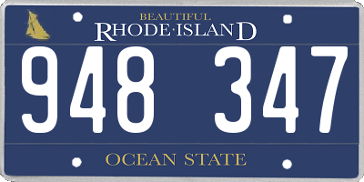 RI license plate 948347