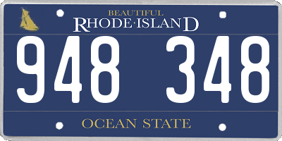 RI license plate 948348