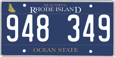 RI license plate 948349