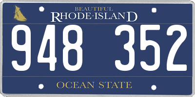 RI license plate 948352