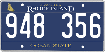 RI license plate 948356