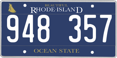 RI license plate 948357