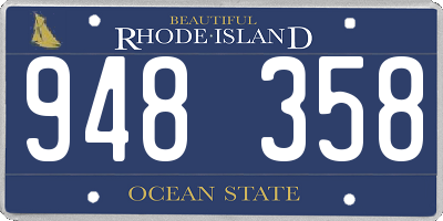 RI license plate 948358