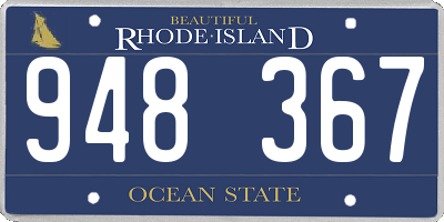 RI license plate 948367
