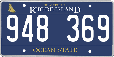 RI license plate 948369