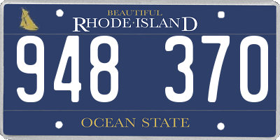 RI license plate 948370